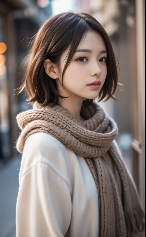 cute 21 year old japanese、super detail face、eye for details、double eyelid、beautiful thin nose、sharp focus:1.2、Beautiful woman:1.4、(light brown hair,short haired、),pure white skin、highest quality、masterpiece、Super high resolution、(Photoreal:1.4)、Light from ...