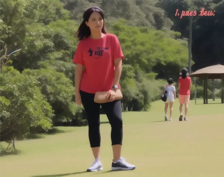 Theres a woman standing in a field with a frisbee, em um parque, em um parque, do not park, do not park, Parque em segundo plano, walking do not park, com um parque ao fundo, cerca de 35 anos, attacking the camera :4, em um parque da cidade, fora, do not p...