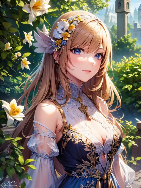 ((highest quality)),(ultra high resolution),(Super detailed),(detailed description),((best CG)),(best work of art),super precision art,great drawing art,(Fantasy art with precise details:1.5), (1 woman:1.6),(beautiful and well-shaped face:1.5),smile:1.7,(A...