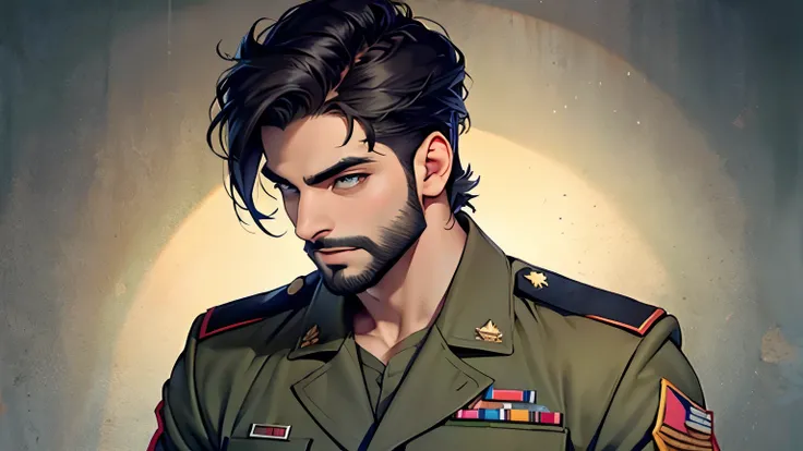 Karan Wahi with beard in army uniform