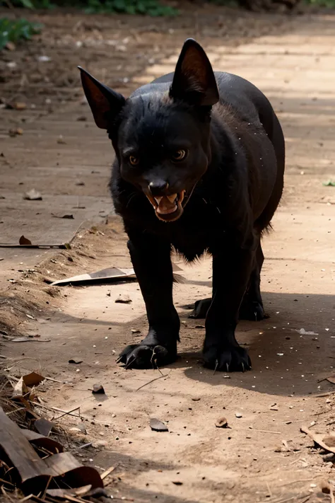 bat, in the ground, walking, screaming