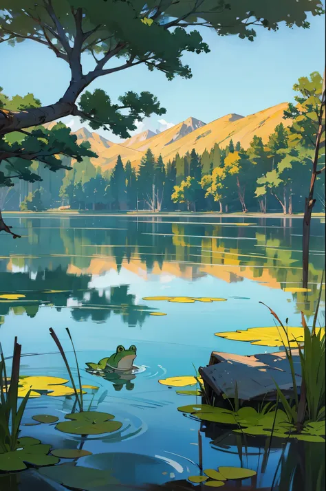 frog lake, calm scene