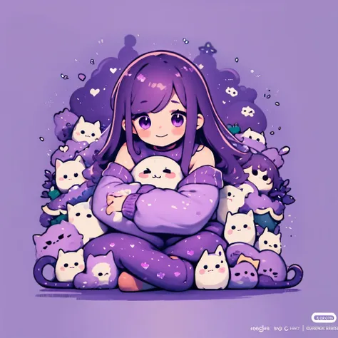 create a cute and cozy purple themed twitch banner for meganngames