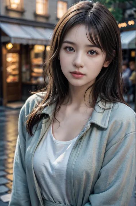  (8K, RAW photo, highest quality, masterpiece:1.3), (realistic, photo-realistic:1.4), (Highly detailed 8K wallpaper), sharp focus, Depth of written boundary,
 japanese idol,very cute, (coat:1.3),(Medium hair: 1.3), Upper body, highly detailed face and eyes...