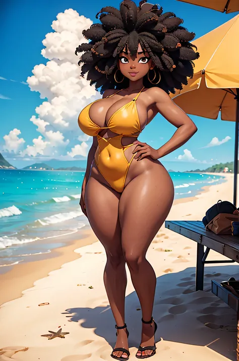 HD, dark skinned, young girl, age 8, humanoid, honey, black afro hair, (((afro hair))), Jackie Parris, ((((Jackie Parris)))), full body cgsociety, 3 d character art, full character body, detailed full body concept, stylized character, erotica, ((young girl...