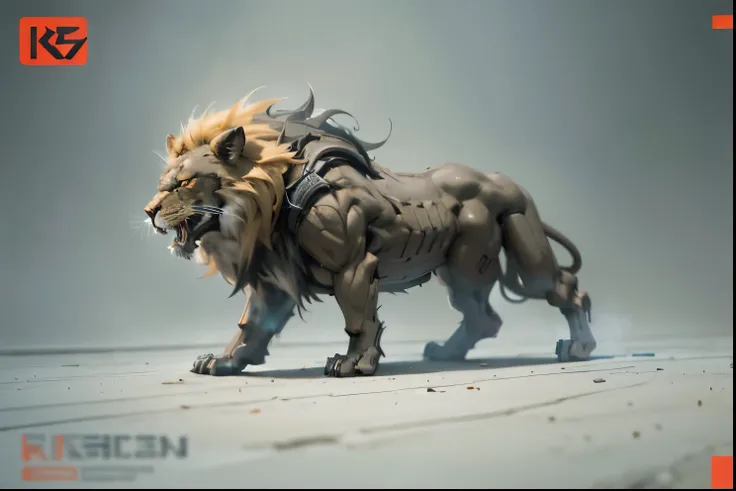 cyberpunk, Mechanical lion，（Mechanized lion head:1.5), steel teeth，glowing neon light, ( global illumination, Ray tracing, human development report, Unreal rendering,Reasonable design, high detail, masterpiece, best quality, ultra high definition, Beijing_...