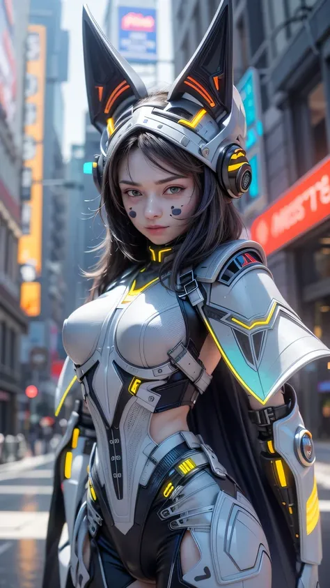 ((best quality)), ((masterpiece)), (Very detailed:1.3), 3D,full body portrait,RF KTR_TechnoTrex, Beautiful cyberpunk woman,(Wear a thick high-tech head-mounted display with neon lights:1.2),is wearing casock,computer hacking,computer terminal,Neon lights g...