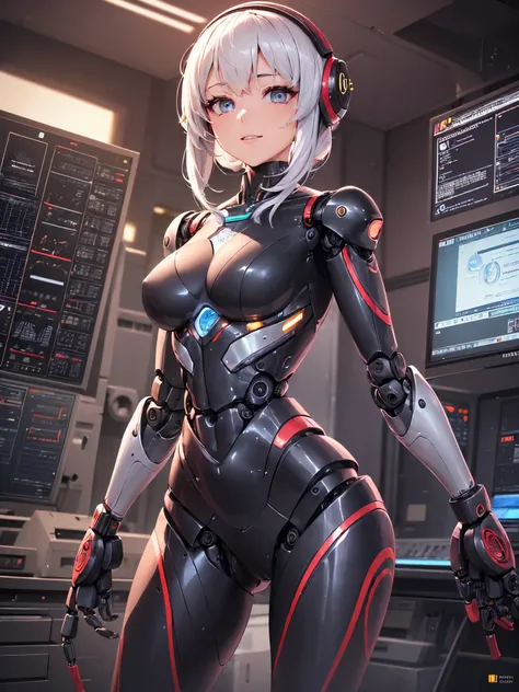 ((highest quality)),(ultra high resolution),(Super detailed),(detailed description),((best CG)),(best work of art),super precision art,great drawing art,(Sci-fi art with precise details:1.5), (1 woman:1.6),(beautiful and well-shaped face:1.5),smile:1.7,((A...