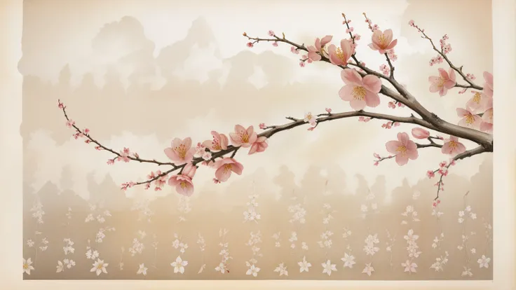 Plum blossoms in more detail
