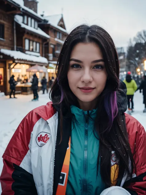 mädchen, 20 jahre alt, lange rote haare, sommersprossen, hair bobbles, wince, longeyelashes,  light smile, fang, rainbow hair, p...