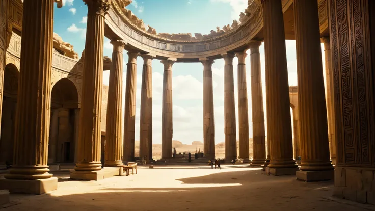 cleopatra's palace potorealistic, dramatic, cinematic, 4k resolution, hyperdetailed, dramatic scene,