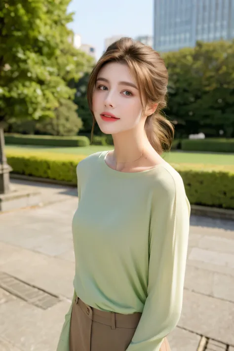 Emily is 23 years old with light brown hair, usually、Stuck in a bun or ponytail. His eyes are green and expressive, Convey a gentle and warm personality. She has an average height, About 1.65 m, With a slender and well-defined body shape for her physical e...