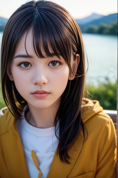  (8K, RAW photo, highest quality, masterpiece:1.3), (realistic, photo-realistic:1.4), (Highly detailed 8K wallpaper), sharp focus, Depth of written boundary,
 japanese idol,very cute, (coat:1.3),(straight here : 1.4), Upper body, highly detailed face and e...