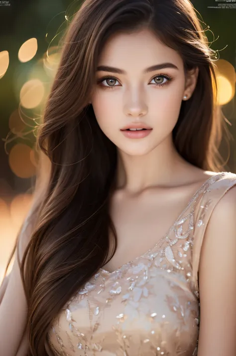 (best quality), (ultra-detailed), (llustration), (detailed light), (an extremely delicate and beautiful), 1young girl, long hair, brown hair, brown eyes, model, (women fashion magazine coverr:1.5), best quality, extremely detailed CG unified 8k wallpaper, ...