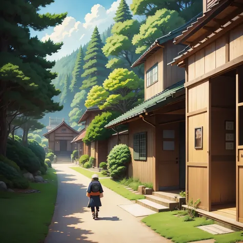 Naruto as a Ghibli Studio art style