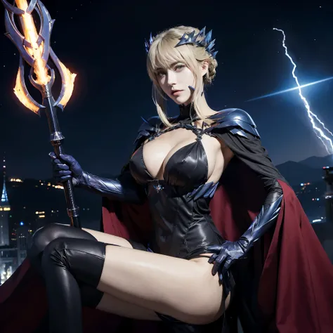 Artoria Pendragon、Lancer Alter、spear alter、Artoria Pendragon, Artoria Pendragon(lancer alter)、beautiful face, lancer alter、1 girl,Supervillains、elegant adult woman