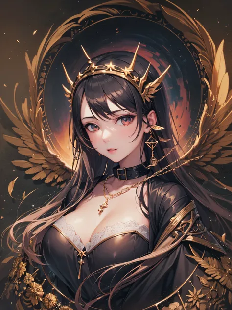 ((highest quality)),(ultra high resolution),(Super detailed),(detailed description),((best CG)),(best work of art),super precision art,great drawing art,(Fantasy art with precise details:1.5),(religious painting:1.8), (1 Female Angel:1.6),(beautiful and we...