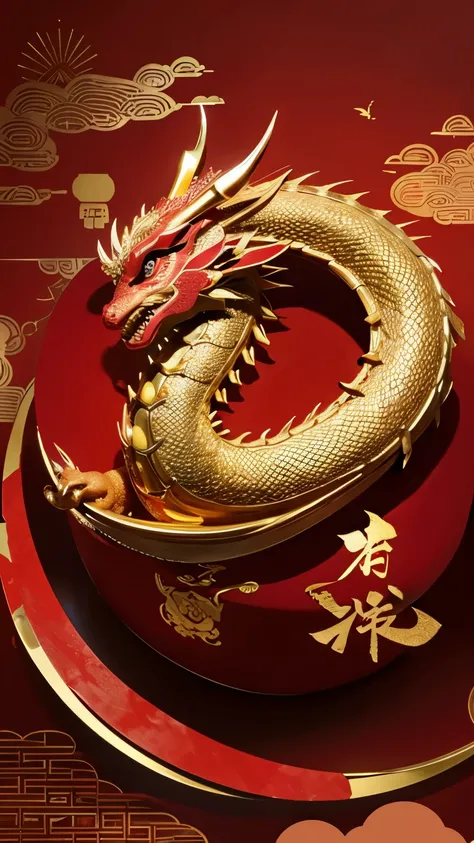 Chinese New Year calls for the appearance of a dragon, mainly red and gold