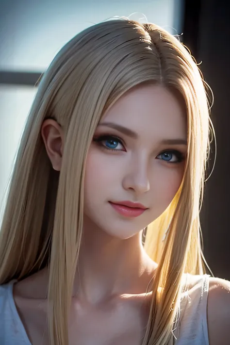 portrait、School、bright look、ponytail、young shiny glossy white shiny skin、the best beauty、Blonde reflected light、Platinum blonde hair with dazzling highlights、shiny bright hair,、super long straight hair、Shining beautiful bangs、Sparkling crystal clear charmi...