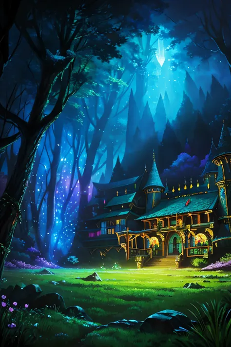 avantasia land,moonglow, circus tend, grass field, dark forest

the main scene depicts avantasia land, an enchanting and whimsic...