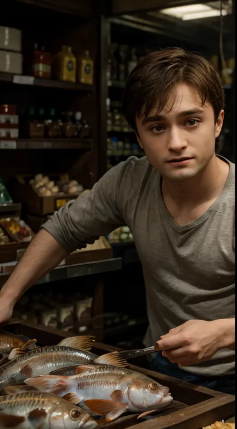 masterpiece, highest quality, ultra-detailed, hyper-real, daniel radcliffe, perfect face, foto frontal, cinematic lighthing, ful...