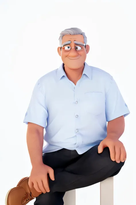 cartoon character of a man in a blue shirt without glasses, animation character, Caractere estilizado, animation style rendering, 3D estilizado, Arnold Maya rendering, Stylized 3D rendering, toon render screenshot, Personagem 3D, Personagem 3D, Stylized 3D...