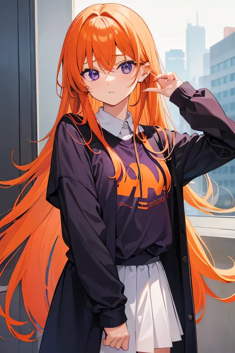 2348i0293u0mu3jjjreiopawjr0wjrwijrwjrwrw, orange hair, super, long hair, purple eyes, awoe9023uijhsieoahfiopsehfiohsera