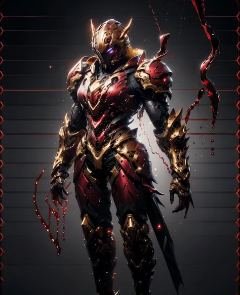 A woman adorned in fantasy-style full-body armor, a crown-concept fully enclosed helmet that unveils only her eyes, a composite layered chest plate, fully encompassing shoulder and hand guards, a lightweight waist armor, form-fitting shin guards, the overa...