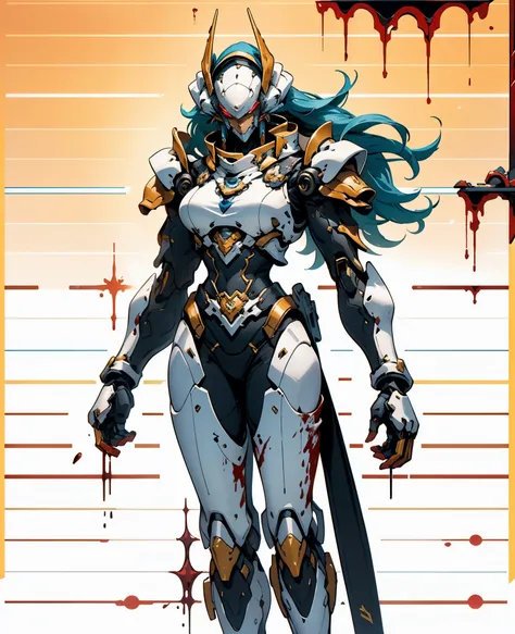 a woman adorned in fantasy-style full-body armor, a crown-concept fully enclosed helmet that unveils only her eyes, a composite ...