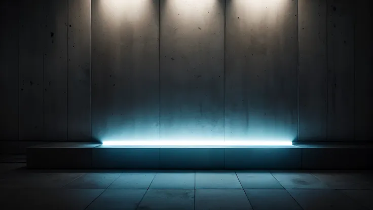 create dark image of a wall with led effect and no people