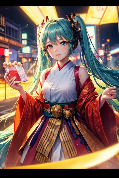 ((highest quality)), ((masterpiece)), (cinematic aesthetic:1.4) Beautiful Korean fashion model bokeh city night photo beginner Miku