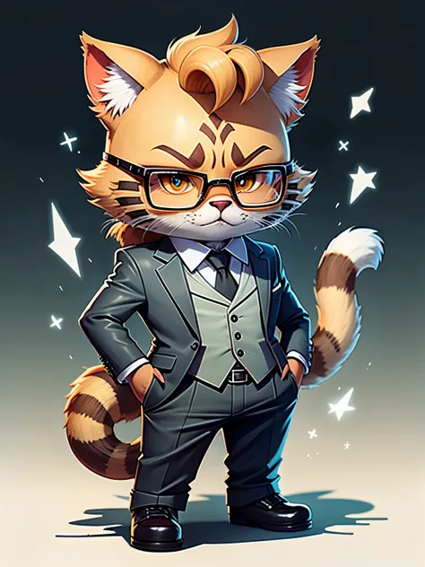 C4tt4stic, Cat,cute,business suit、glasses