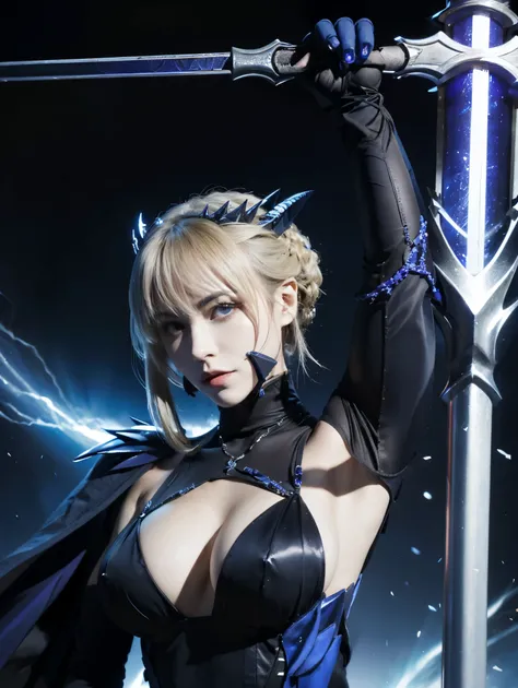 Artoria Pendragon、Lancer Alter、spear alter、Artoria Pendragon, Artoria Pendragon(lancer alter)、beautiful face, lancer alter、1 girl,Supervillains、elegant adult woman、stretch、gymnastics