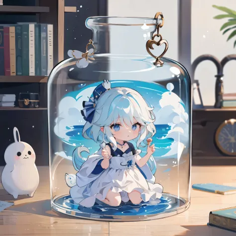 (((((inside jar))))))、One girl、Being in a jar、cute little、onepiece