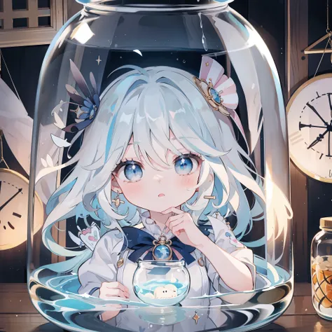 (((((inside jar))))))、One girl、Being in a jar、cute little、onepiece