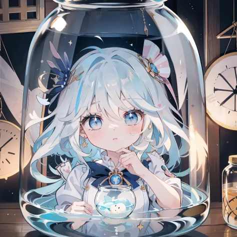 (((((inside jar))))))、One girl、Being in a jar、cute little、onepiece