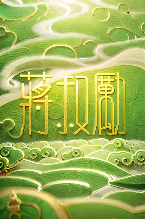 (yellow theme),(jade carving:1.5), (chinese cloud pattern:1.2), (lotus:1.5, sunflower), (oriental elements, chinese colors, seni...