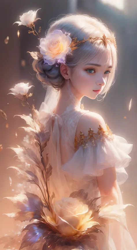 castle in the distance、face is in front、look at the camera、profile、8K、real photos、ultra high resolution, master parts, highest quality, ticker , cinematic images,nice girl、Ann、16 only、Annグロサクソン、double eyelid、droopy eyes、very big eyes、eyes are purple、dark e...
