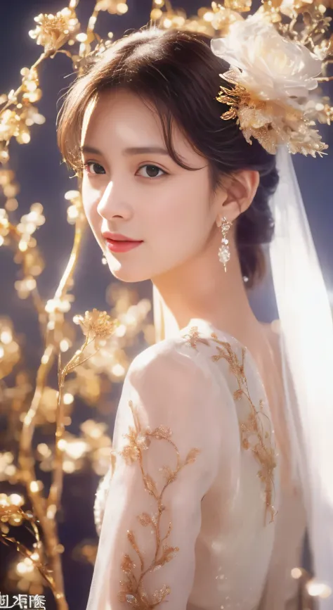 castle in the distance、face is in front、look at the camera、profile、8K、real photos、ultra high resolution, master parts, highest quality, ticker , cinematic images,nice girl、Ann、16 only、Annグロサクソン、double eyelid、droopy eyes、very big eyes、eyes are purple、dark e...