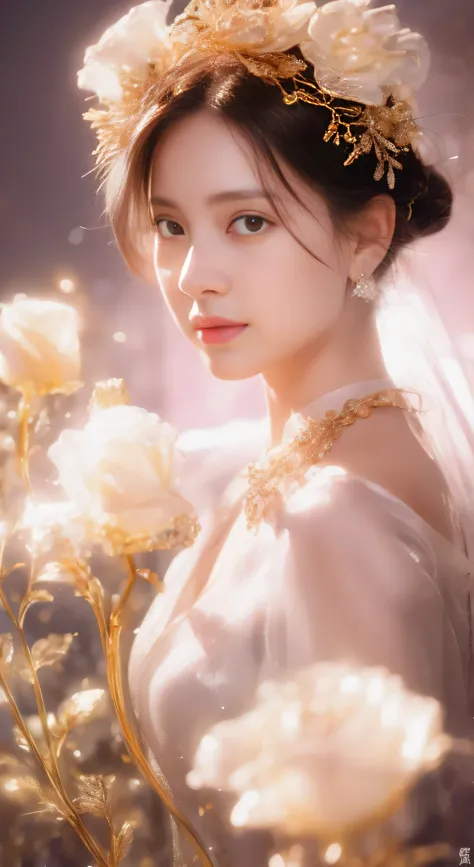 castle in the distance、face is in front、look at the camera、profile、8K、real photos、ultra high resolution, master parts, highest quality, ticker , cinematic images,nice girl、Ann、16 only、Annグロサクソン、double eyelid、droopy eyes、very big eyes、eyes are purple、dark e...