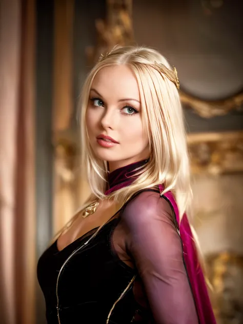 hyper-realistic. Selfie Photo. that employs the shallow depth of field technique to highlight a nordic girl at night setting, (((under the moonlight))). Sylvia Saint face, (((long silver golden hair, loose hair, hot slender body))). ((Game of thrones them...