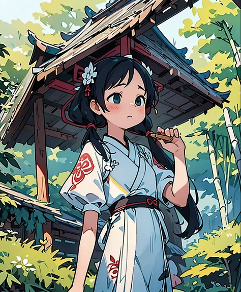 (masterpiece、highest quality、highest quality、official art、beautiful beautiful:1.2)、(1 girl:1.3)Hatsune Miku、beautiful breasts、twin tails、adorable笑顔、very detailed、16 year old girl,wave your hands loudly,Summery white dress,1sticker,handbook,(sticker,1 girl,...