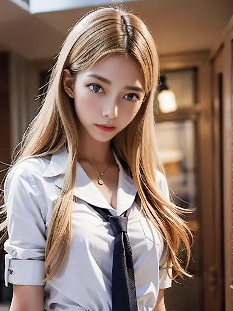 (8K), (highest quality: 1.2), (realistic), (realistic), (realistic: 1.37), ultra high resolution, 1 girl, cute, smile, closed mouth, beautiful details, beautiful nose, whole body, wet hair, giant dulcefo, school uniform, thighs, korean beauty, 16 years old...