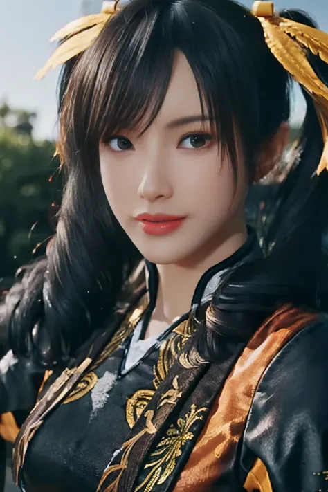 tekken xiaoyu,masterpiece、1 beautiful girl、17-year-old high school student、fine eyes、puffy eyes、bright outdoor,highest quality, ...