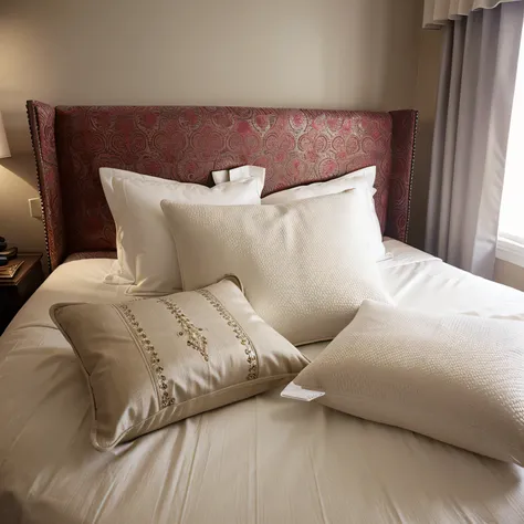  Bed Pillows have various decorative components like fabric covers, filling materials, trims, and embellishments.