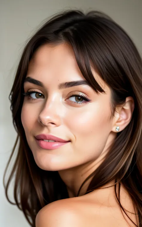 Jolie belle brune, hispanique ,tout le corps, angle parfait, Très détaillé, 25 ans, visage affectueux, Cheveux longs en désordre, yeux marrons, haute résolution, chef-d&#39;ouvrages d&#39;art, meilleure qualité,détails complexes, Très détaillé,acuité, peau...