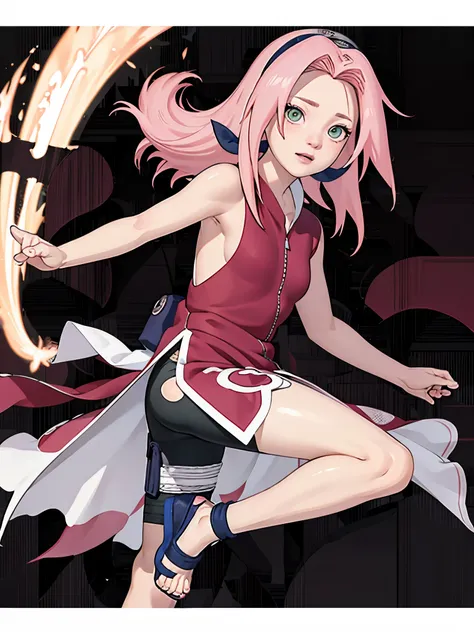 ((best quality)), ((masterpiece)), (detailed), perfect face, perfect body, perfect anatomy, 1girl, sakura haruno, sakura only we...