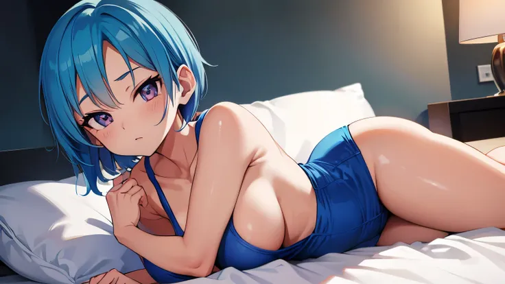 Dragon ball, Bulma, Sexy, Short blue hair, Submissive, Shes tied in bed