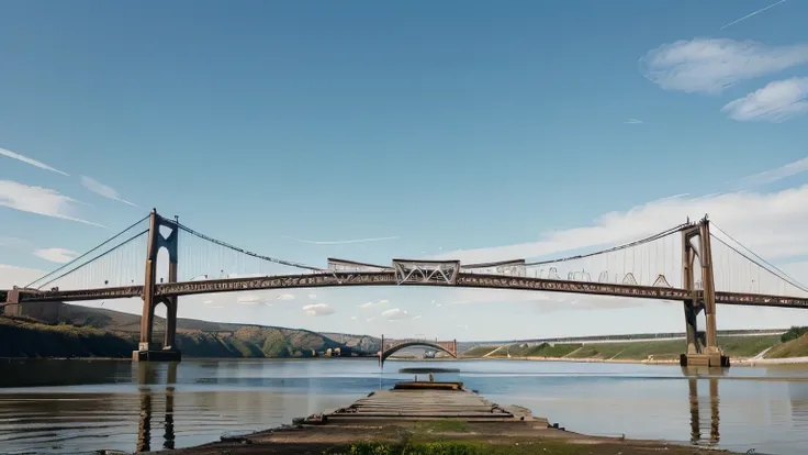 Depict a bridge spanning across a boundary, symbolizing the careful and deliberate approach to choosing friends. On one side, place elements representing toxic traits, and on the other side, showcase positive qualities.