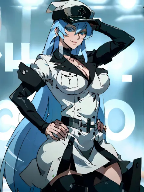 Mulher esdeath , vestido longo branco